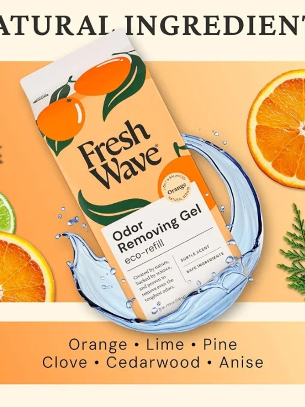 Fresh Wave Odor Absorber Gel - Orange Scent NWT - Picture 3 of 8